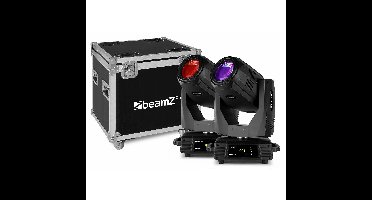 BeamZ Tiger 17R moving head 350W - 2 stuks in flightcase
