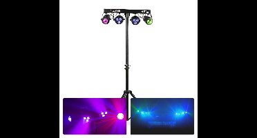 MAX PartyBar1 met 2x RGBW LED spot en 2x Jellymoon incl. statief