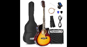 Retourdeal - MAX ShowKit elektrisch akoestische gitaarset 4/4 - Met