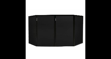 Retourdeal - Vonyx DB2B inklapbaar DJ booth scherm zwart - 280 x 120cm