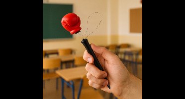 Boksbal balpen - 17 cm - schietende boksbal