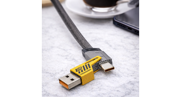 4-in-1 Snellaadkabel - USB-C Oplader - Micro-USB - 1m