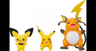 Pokemon Battle Figure Evolution Pack - Pichu, Pikachu & Raichu
