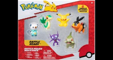 Pokemon Battle Figure - Multi Pack (Pikachu, Oshawott, Snivy, Tepig, Sableye & Axew)