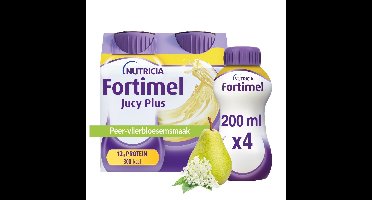 Fortimel Jucy Plus Peer Vlierbloesem 4 x 200ml