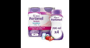 Fortimel Protein 2.4kcal Verfrissende Aardbei 4x200ml