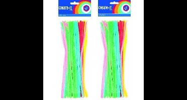 100x Chenilledraad fluorescerend 30 cm