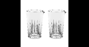 2x Luxe glazen water karaffen van 550 ml