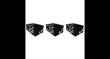 3x Opbergboxen/Opbergdozen zwart 52 x 38 cm - Opslagdozen - Action products