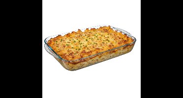 5Five Ovenschaal rechthoek - Transparant - van geglazuurd glas - 40x25x6 cm - 6 liter