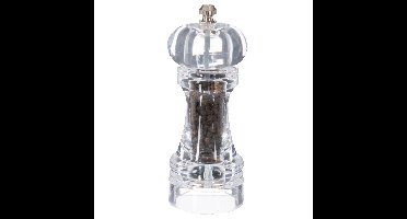 5Five Pepermolen acryl transparant - 15 cm - Pepermaler - Kruiden en specerijen vermalers