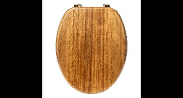 5Five Toiletbril Woody - bruin - Acacia hout - universeel - standaard wc bril