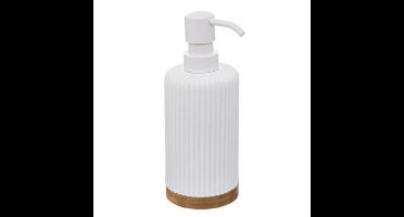 5Five Zeeppompje/dispenser - kunststeen - wit - 270 ml - navulbaar - toilet/badkamer/toilet