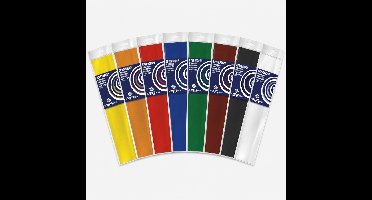 8x Crepe papier basis pakket 250 x 50 cm knutsel materiaal