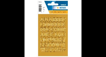Alfabet plak letters - A-Z Stickers - 4x vellen - goud - 12 mm