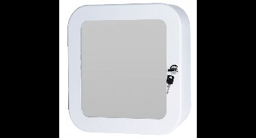 Bathroom Solutions Medicijnkastje - wit - met spiegel en slot - 32 x 32 cm
