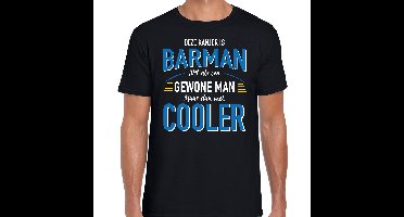 Bellatio Decorations Barman cadeau t-shirt - zwart - heren