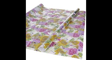Bellatio Decorations Cadeaupapier - Euro Biljetten - 250x70 cm