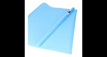 Bellatio decorations Inpakpapier - 6 rollen - lichtblauw - 200x70cm - cadeaupapier