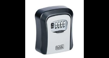 Black & Decker sleutelkluis met cijferslot - zwart - staal - muur montage incl. schroeven- 12 x 9 x
