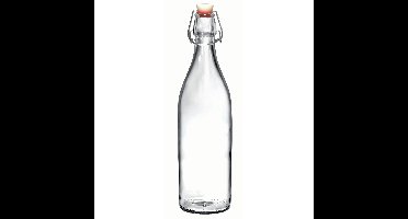 Bormioli Rocco beugelfles / waterfles - 1000 ml - transparant - weckfles - Karaffen