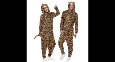 Carnaval verkleedkleding dierenpak tijger - jumpsuit - voor volwassenen