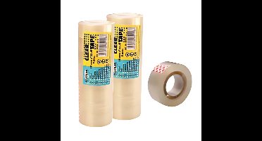 Centrum Plakband - 16x stuks - transparant - 19 mm x 33 m - kantoorartikelen