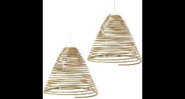 Citronella wierookstokjes - 3x - spiraal - hangend - 32 branduren - citrusgeur