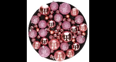 Cosy & Trendy Kerstballen set - 6 - 8 - 10 cm - 62 stuks
