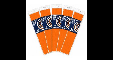 Crepe papier platte vellen - 5x - oranje - 250 x 50 cm - Knutselen met papier - Knutselspullen
