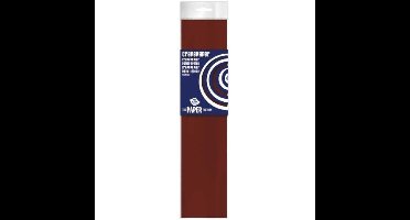 Crepe papier platte vellen - bruin - 250 x 50 cm - Knutselen met papier - Knutselspullen