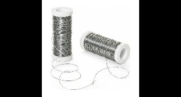 Dijk Natural Collections Binddraad - 2x rolletjes - zilver - 30 m x 0,3 mm
