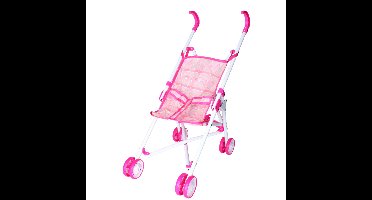 Eddy toys Poppenwagen - poppen buggy - roze - inklapbaar - speelgoed -?kinderwagen