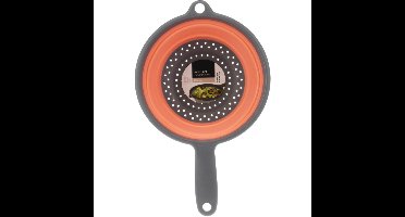 Excellent Houseware opvouwbaar vergiet - oranje/grijs - 23 cm