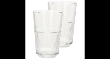 Excellent Houseware Whisky glazen - 8x - transparant - 360 ml