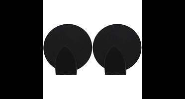 Excellent houseware - Zelfklevende ophang haakjes - zwart - 6x stuks - rvs