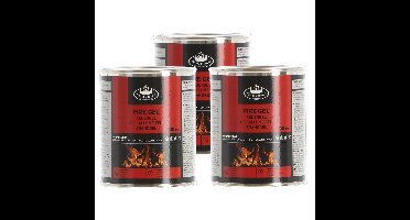 Fancy Flames Vuurgel/brandgel - 3x - 500 ml - gelhaarden/vuurpotten - binnen en buiten