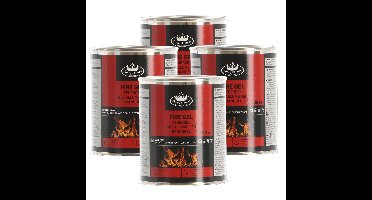 Fancy Flames Vuurgel/brandgel - 4x - 500 ml - gelhaarden/vuurpotten - binnen en buiten