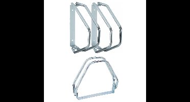 Fietsenrek muur/grond standaard - 3x - voor 1 fiets - metaal - 28 x 32 cm
