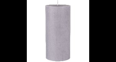 Grijze cilinderkaarsen/ stompkaarsen 15 x 7 cm 50 branduren - Grijs