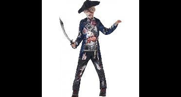 Halloween Zombie piraat verkleedkleding kostuum - voor jongens - met hoed