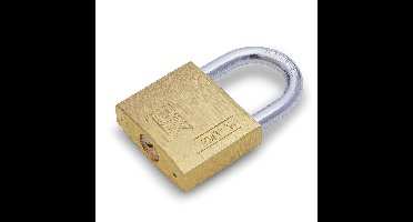 Hangslot met 2 sleutels - 20 mm - messing - kofferslot