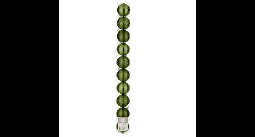 House of Season Kerstballen - 10x st - kunststof - donkergroen - 6 cm - kerstversiering