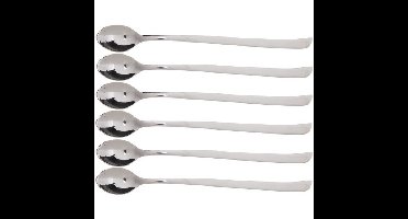 IJscoupe/dessert lepeltjes - 18x - 21 cm - RVS - toetje lepels