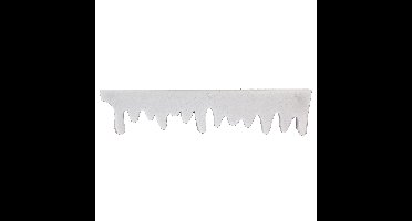 Ijspegelranden/sneeuwranden - 2x - wit met glitter - 480 x 15 cm - polyester - sneeuwversiering