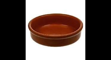 Kleine tapas schalen bruin - set van 8x stuks - Creme brulee bakjes/schaaltjes - dia 7 cm