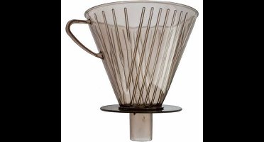Koffie filter - 4 tot 6 koppen - bruin - kunststof - koffiefilterhouder - voor onderweg