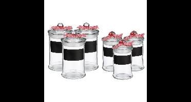 Kruiden voorraad potjes met krijtvlak - 6x stuks - 120ml/350ml