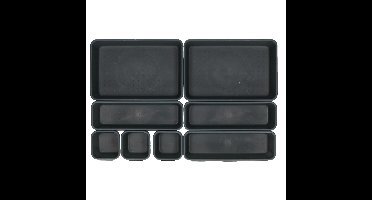 Lade organizer - 8-delig - donkergrijs - kunststof - modulair - ladeverdeler