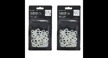Lumineo dakgoot haakjes - 48x - 1,8 cm - kunststof - bevestiging kerstverlichting - lichtsnoeren